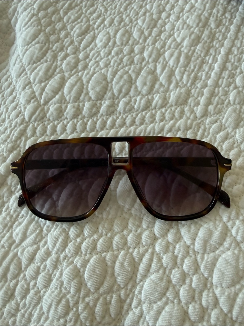 Tortoiseshell Square Aviator Women's Sunglasses - Brown Lenses